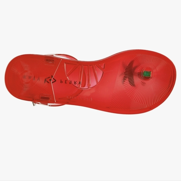 Katy Perry women's size 8 red Palm Tree sandals VGUC - Picture 9 of 11